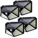 Set 4 Lampi solare de perete 100 led cu senzor de miscare si lumina